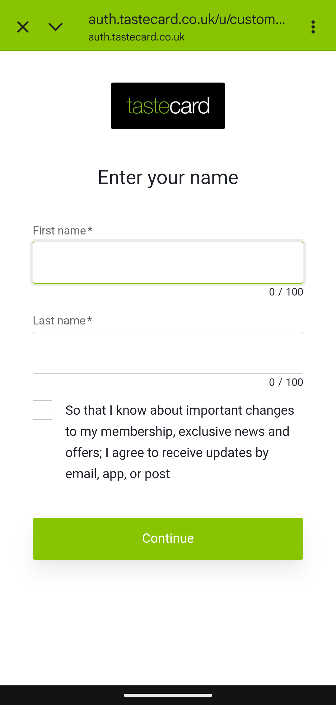How do I activate/redeem my tastecard?